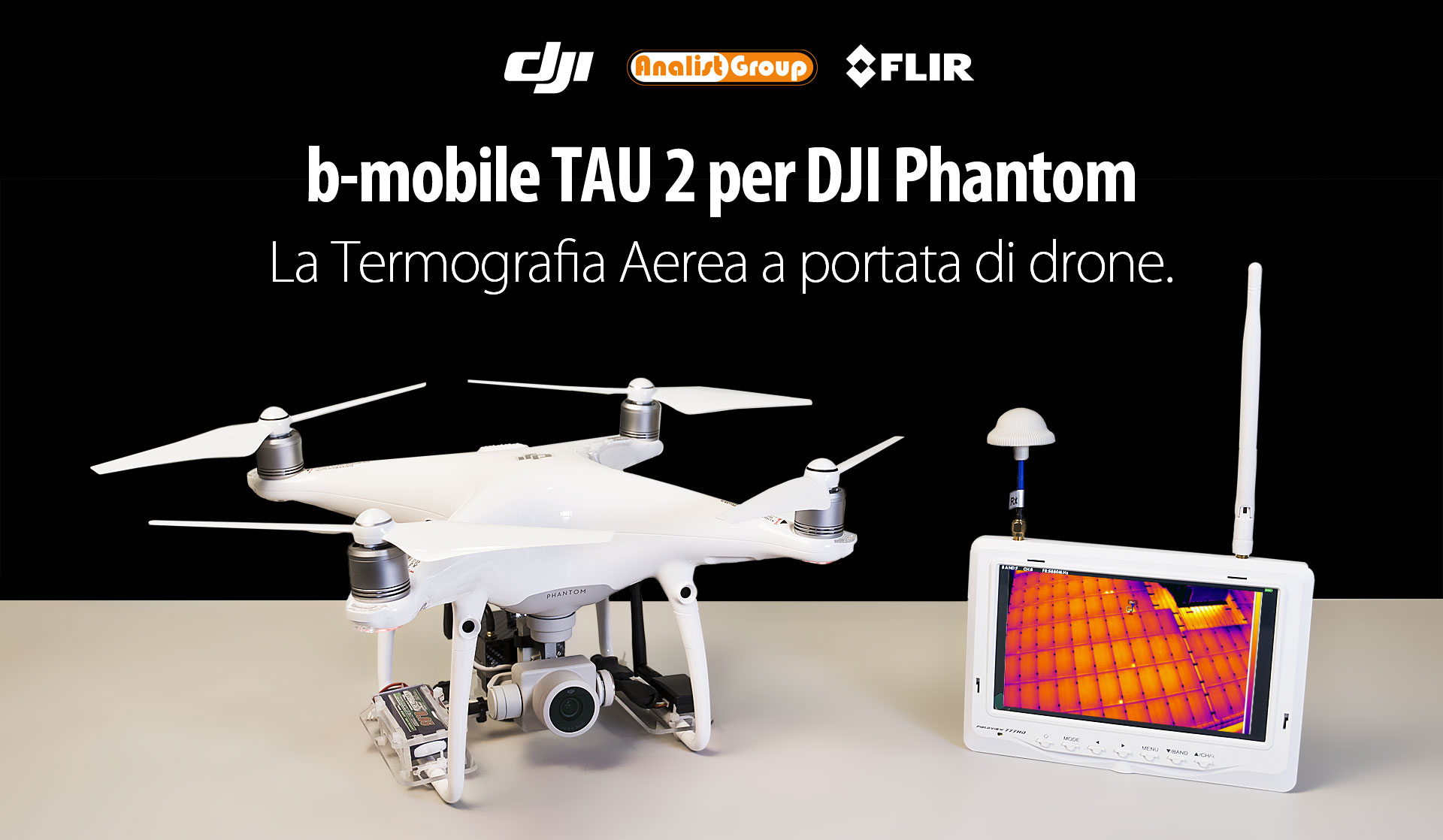 termografia aerea con FLIR TAU 2 e droni DJI Phantom b mobile TAU2 1920