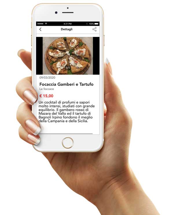 Menu digitale per ristoranti e pizzerie menu digitale hand