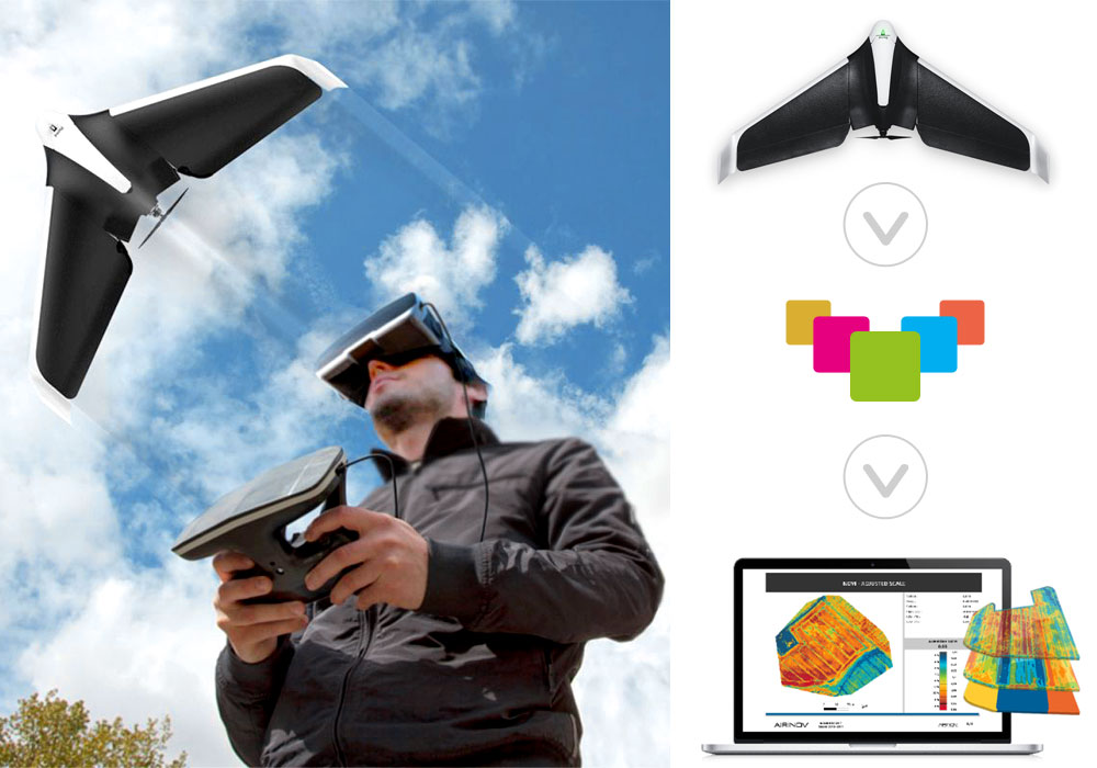 Drone per agricoltura Parrot DISCO Pro AG volo dati agricoltura