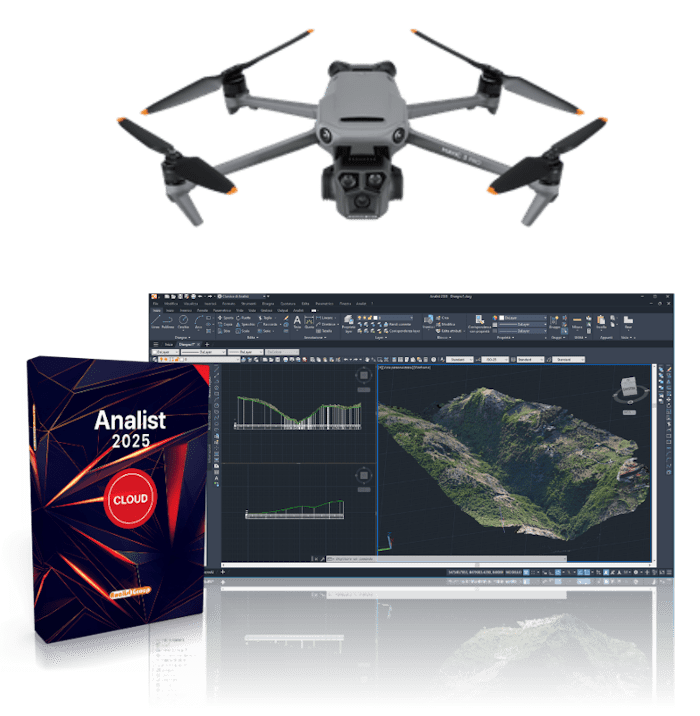 Rilievo Topografico con Drone - Software CAD Topografico basato su tecnologia Autodesk AN24 Mavic Pix2