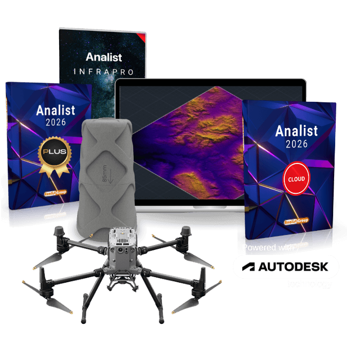 Soluzione DJI Matrice 350 RTK + GPS ProTrack + Analist + InfraPRO