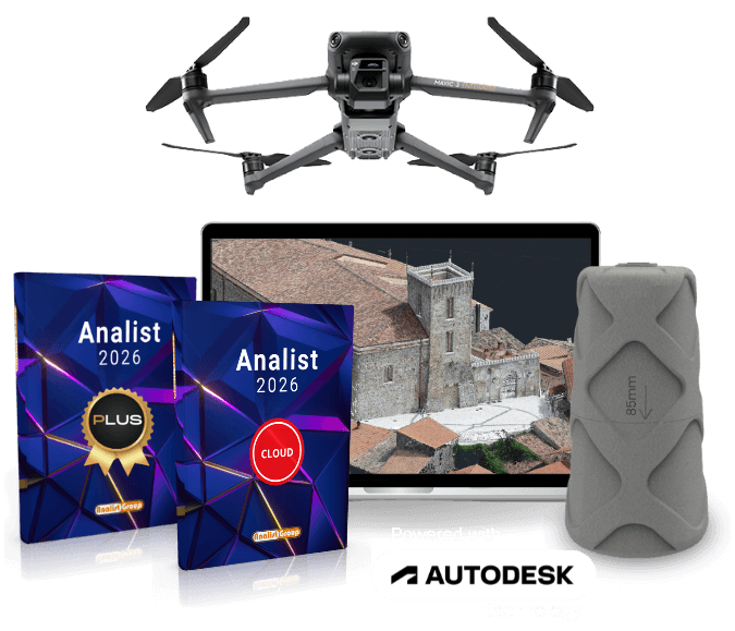 Soluzione DJI Mavic 3E + GPS ProTRACK + Analist + Analist PLUS