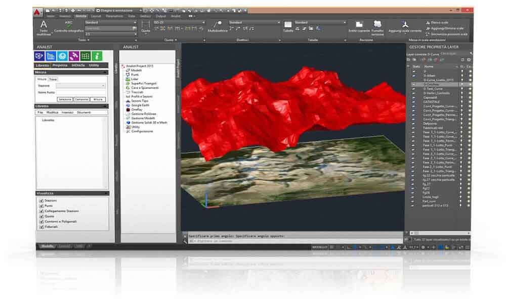 Software CAD Topografico basato su tecnologia Autodesk