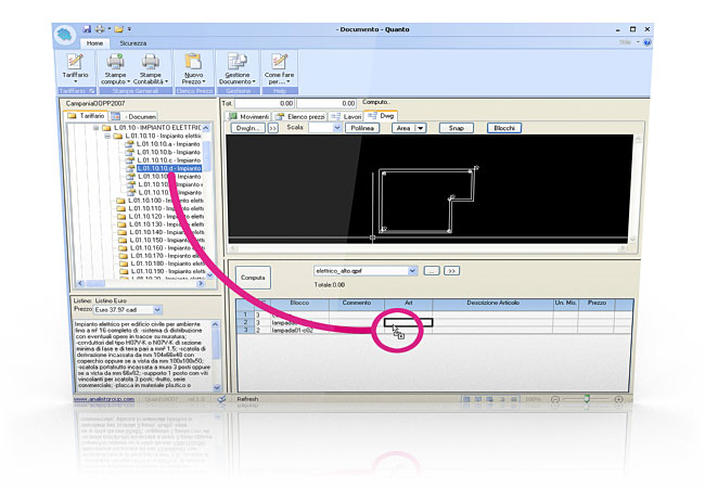 Software Computo Contabilita Lavori Drag e Drop Drag Drop