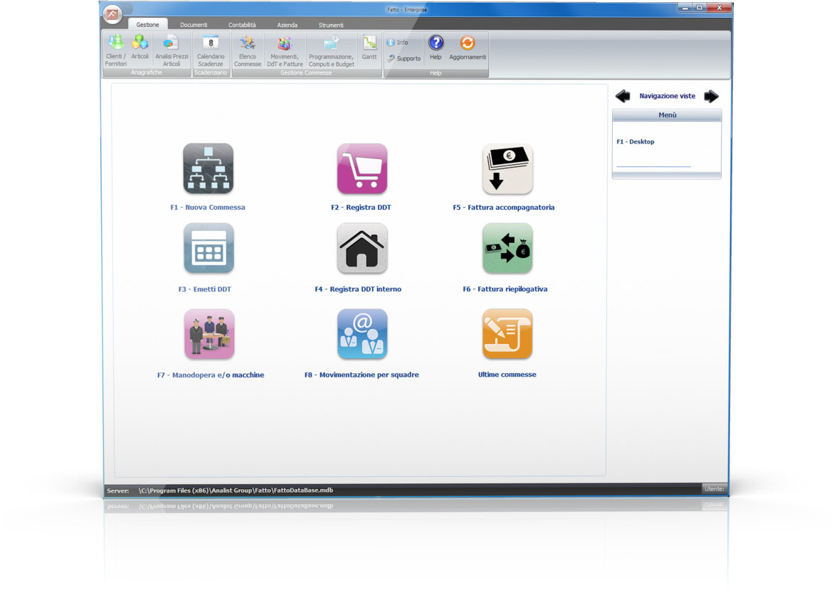 Fatto Software Gestione Impresa e Cantiere Interfaccia Fatto