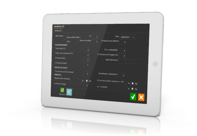 Software Libretti Impianto su tablet Software Libretti Impianto Tablet