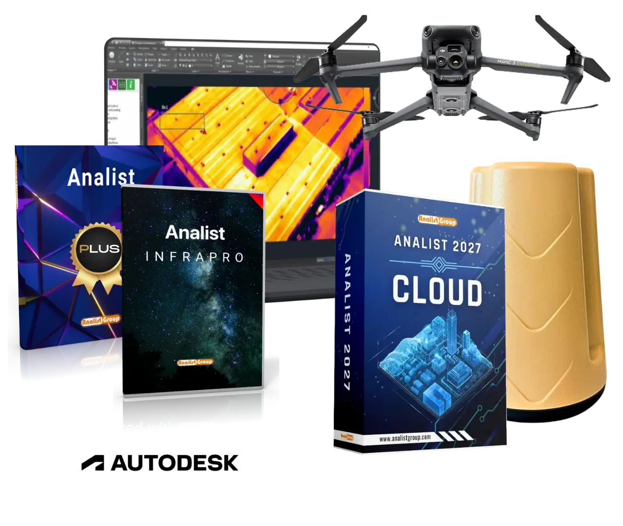 Soluzione DJI Mavic 3T + GPS ProTRACK + Analist + InfraPRO